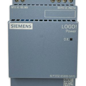 FUENTE PODER LOGO! V8 IN:110-220VAC OUT: 24VDC 2.5A 6EP3332-6SB00-0AY0 SIEMENS